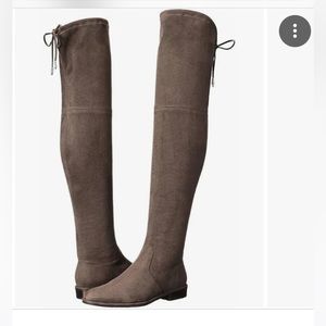 Marc Fisher Over The Knee Suede boots Taupe/brown